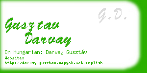 gusztav darvay business card