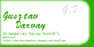 gusztav darvay business card